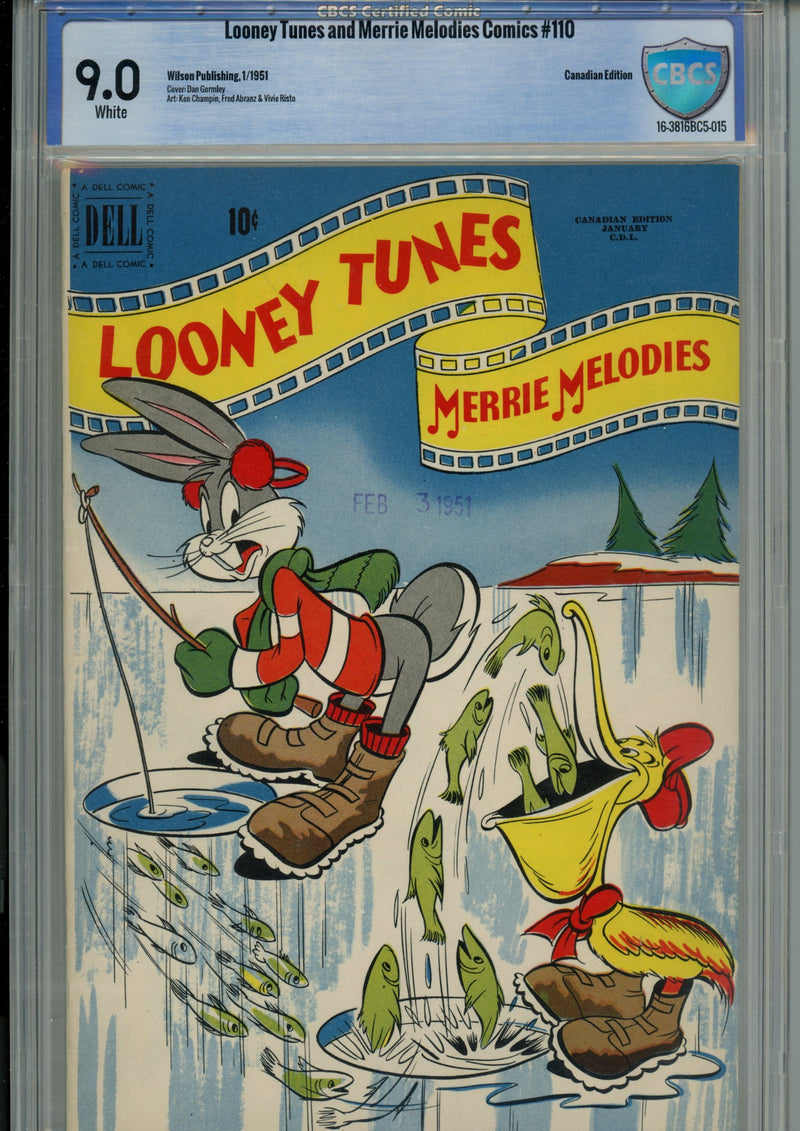 Looney Tunes and Merrie Melodies 110 CBCS 9.0 (VF/NM) (1950) 