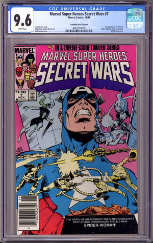 Marvel Super-Heroes Secret Wars 7 CGC 9.6 (NM+) (1984) Canadian Price Variant