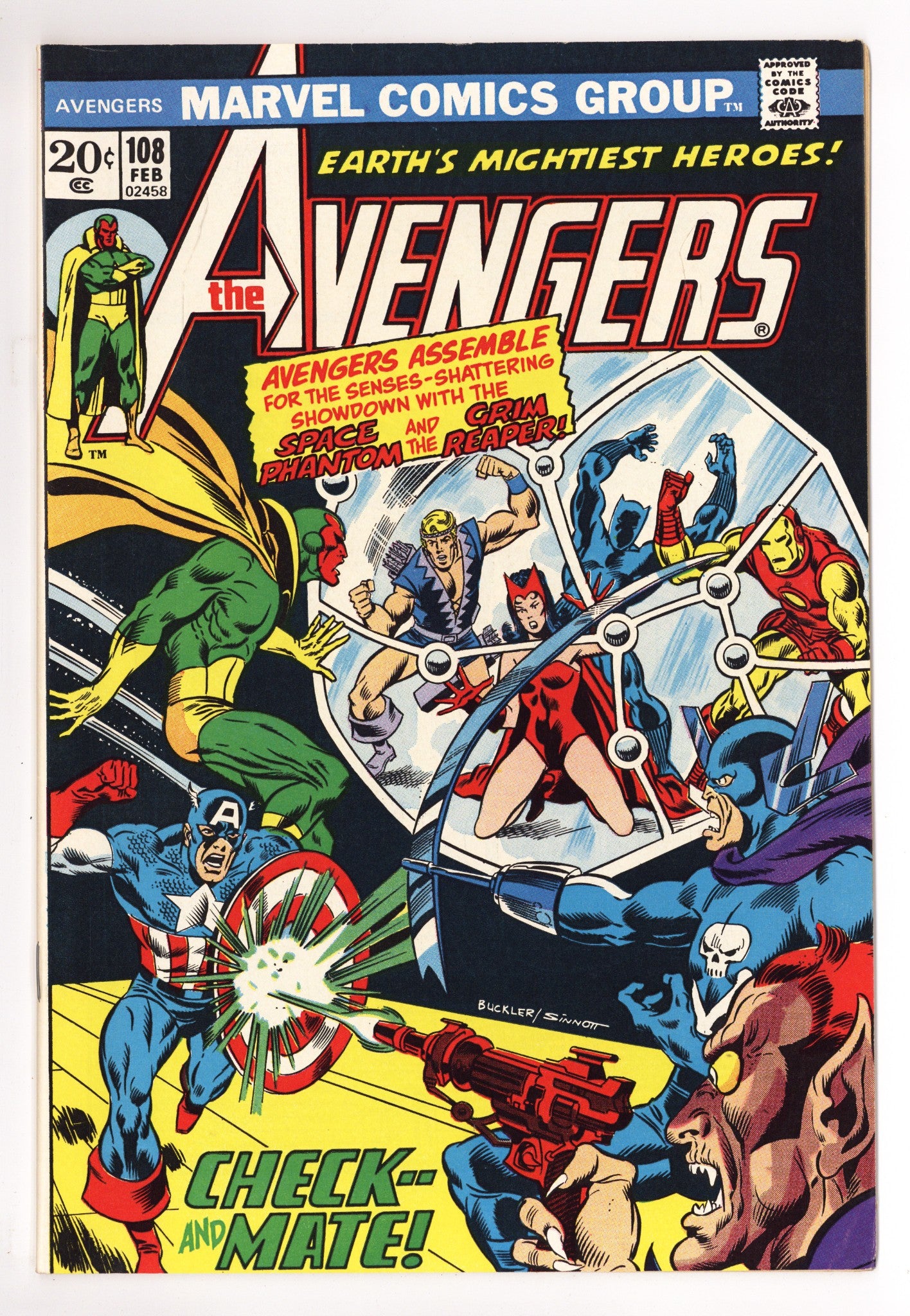 The Avengers Vol 1 108 VF (8.0) (1973) 