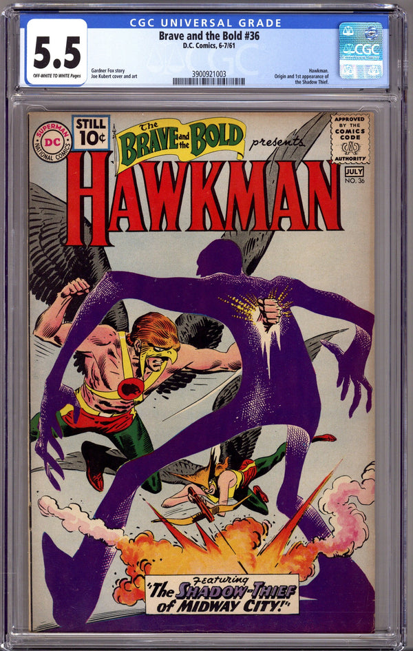 The Brave and the Bold Vol 1 36 CGC 5.5 (FN-) (1961)