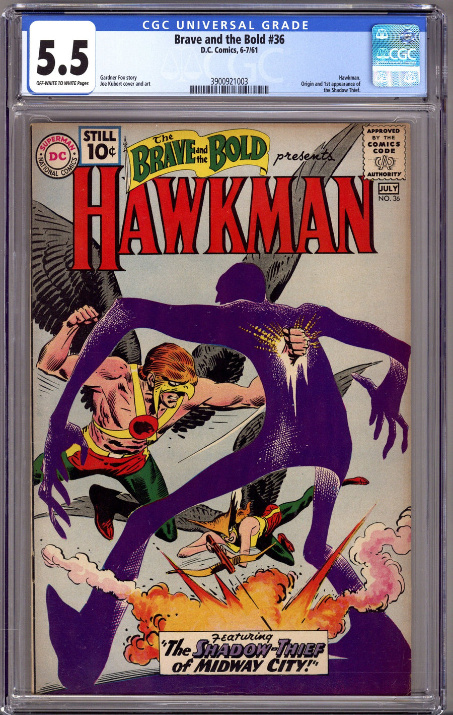 The Brave and the Bold Vol 1 36 CGC 5.5 (FN-) (1961) 