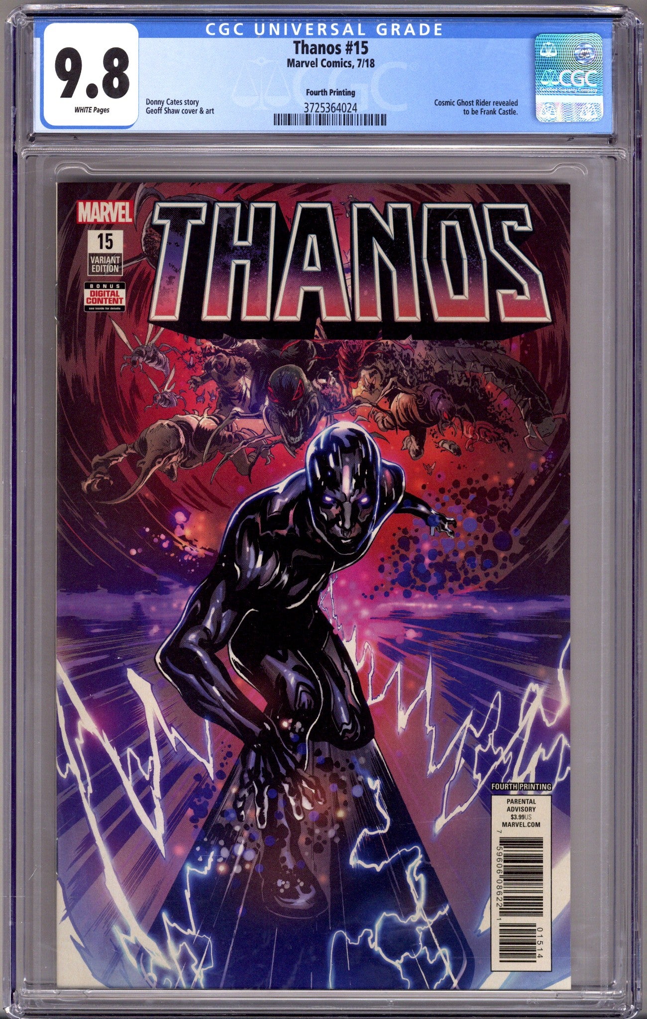 Thanos Vol 2 15 CGC 9.8 (NM/M)   (2018)     4th Print  