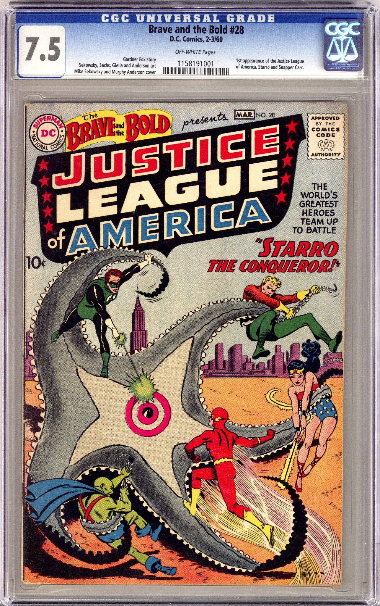 The Brave and the Bold Vol 1 28 CGC 7.5 (VF-) (1960)