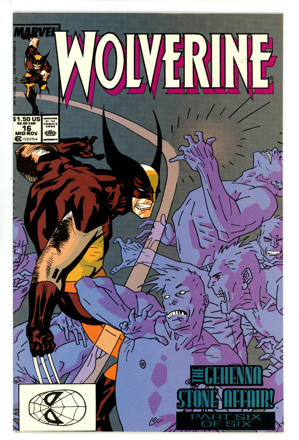 Wolverine Vol 2 16 NM- (9.2) (1989)