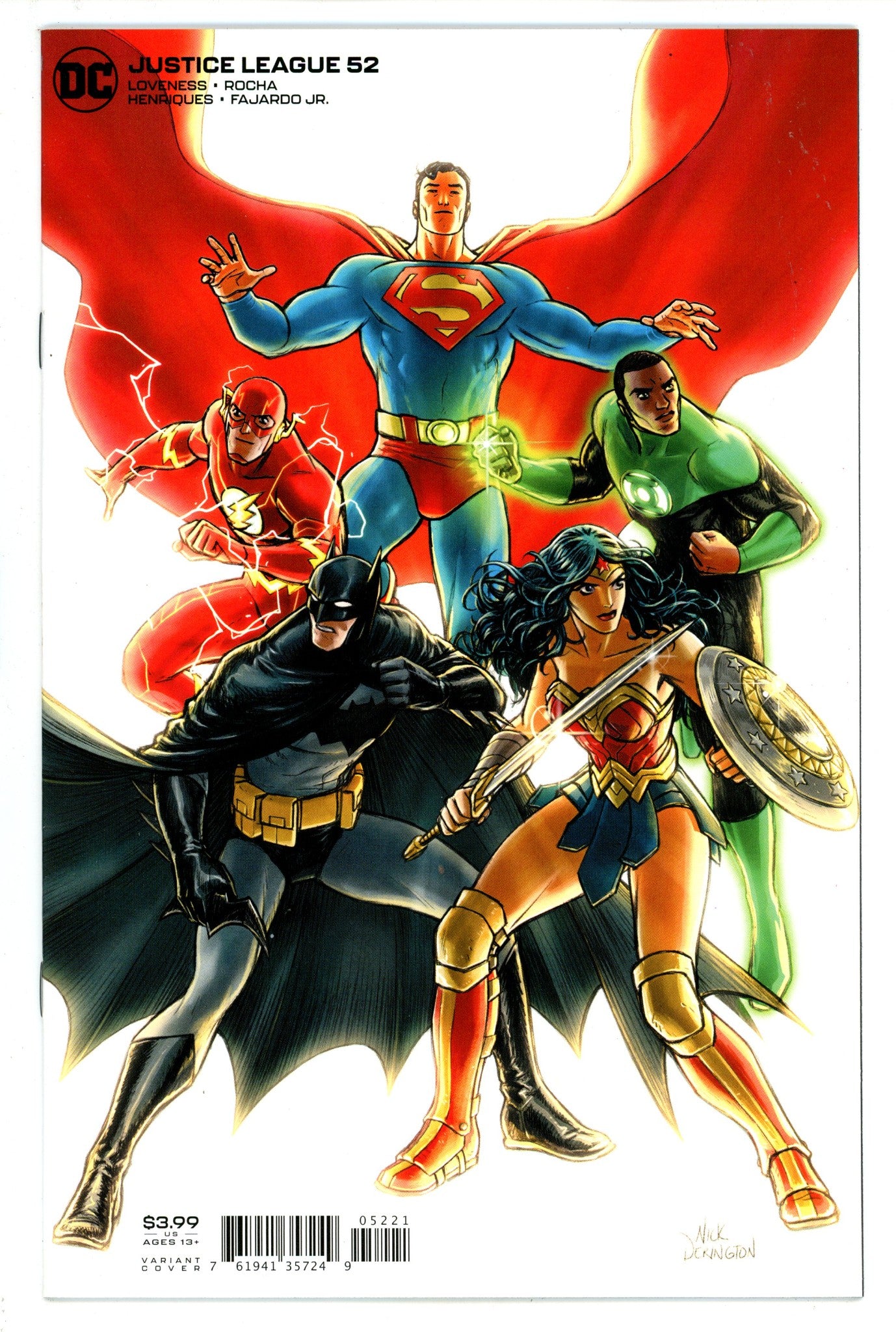 Justice League Vol 3 52 High Grade (2020) Derington Variant 