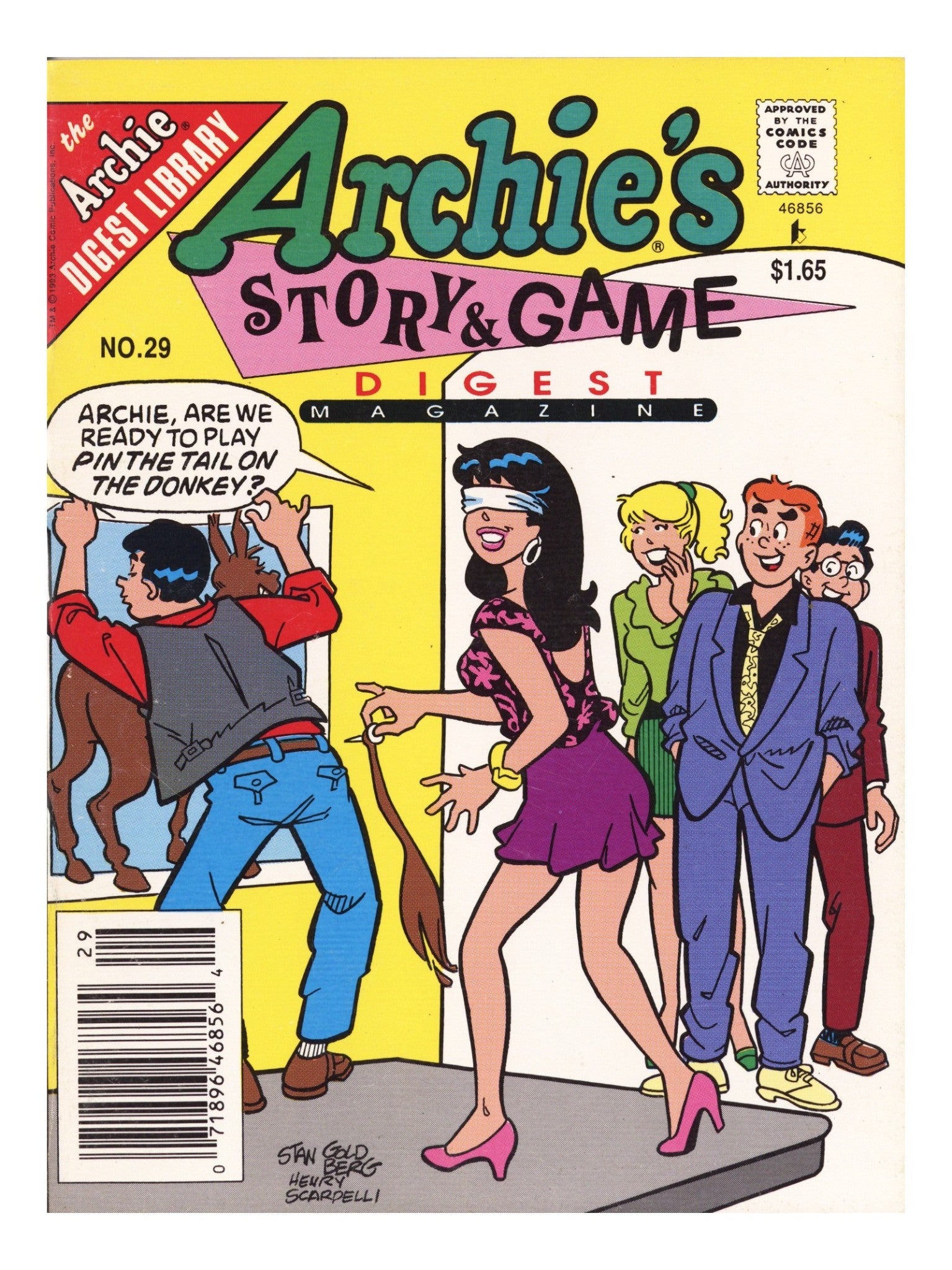 Archie's Story & Game Digest Magazine 29 Mid Grade (1993) Canadian Price Variant 