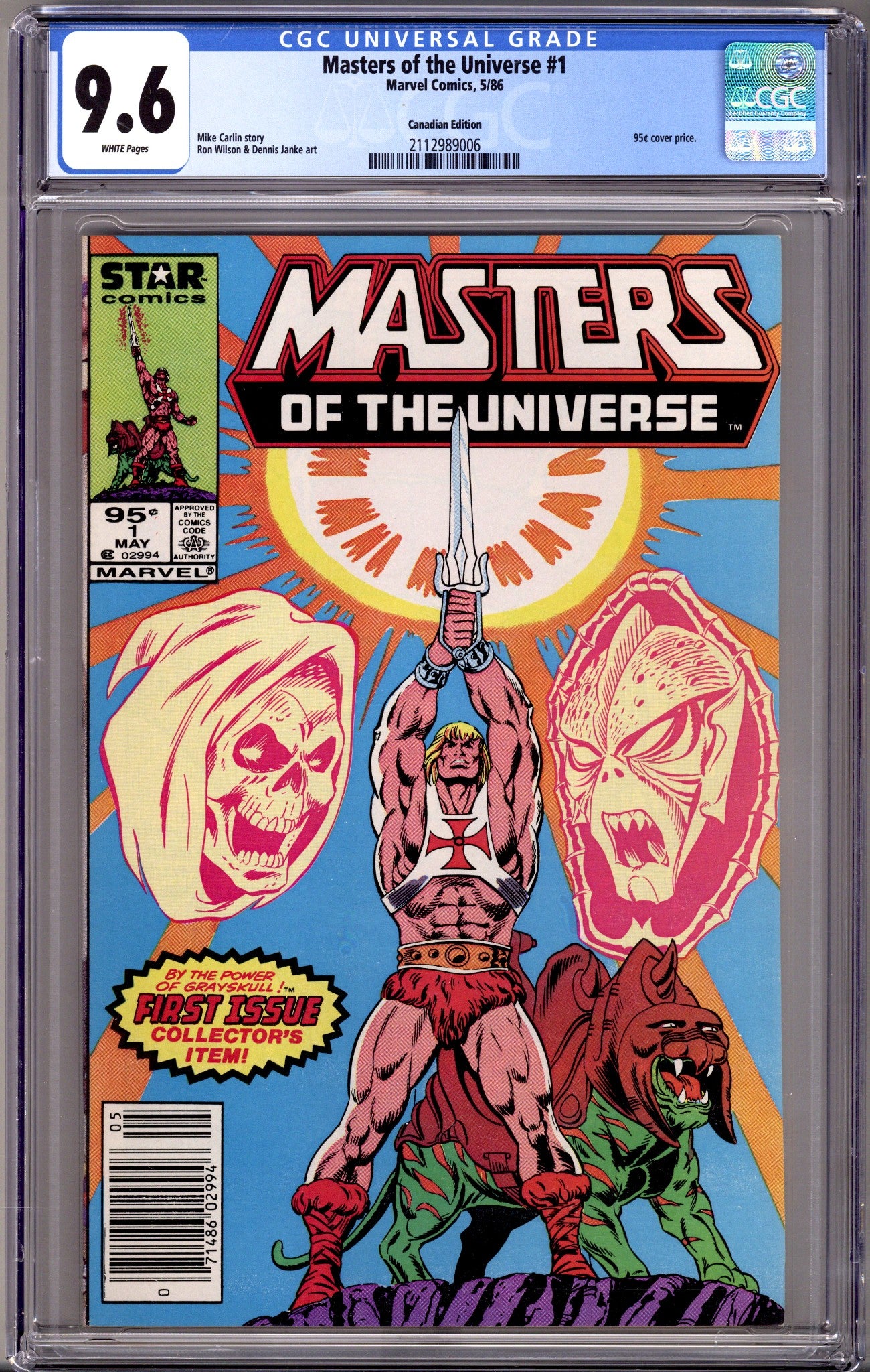 Masters of the Universe   1 CGC 9.6 (NM+)   (1986)     Canadian Price Variant  