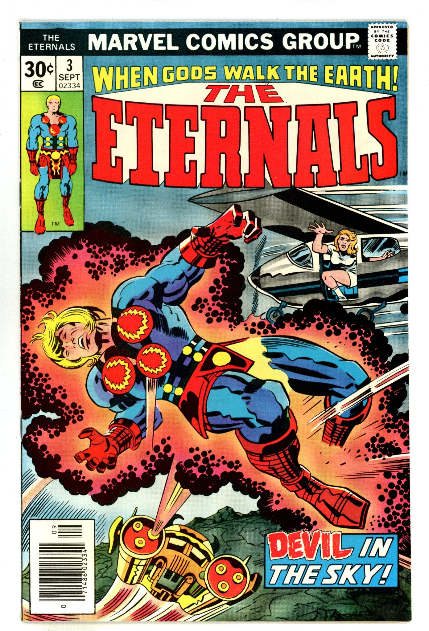 The Eternals Vol 1 3 VF+ (8.5) (1976) 