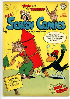 Real Screen Comics 15 VG+ (4.5) (1947) 