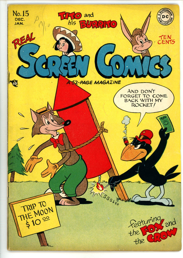 Real Screen Comics 15 VG+ (4.5) (1947)