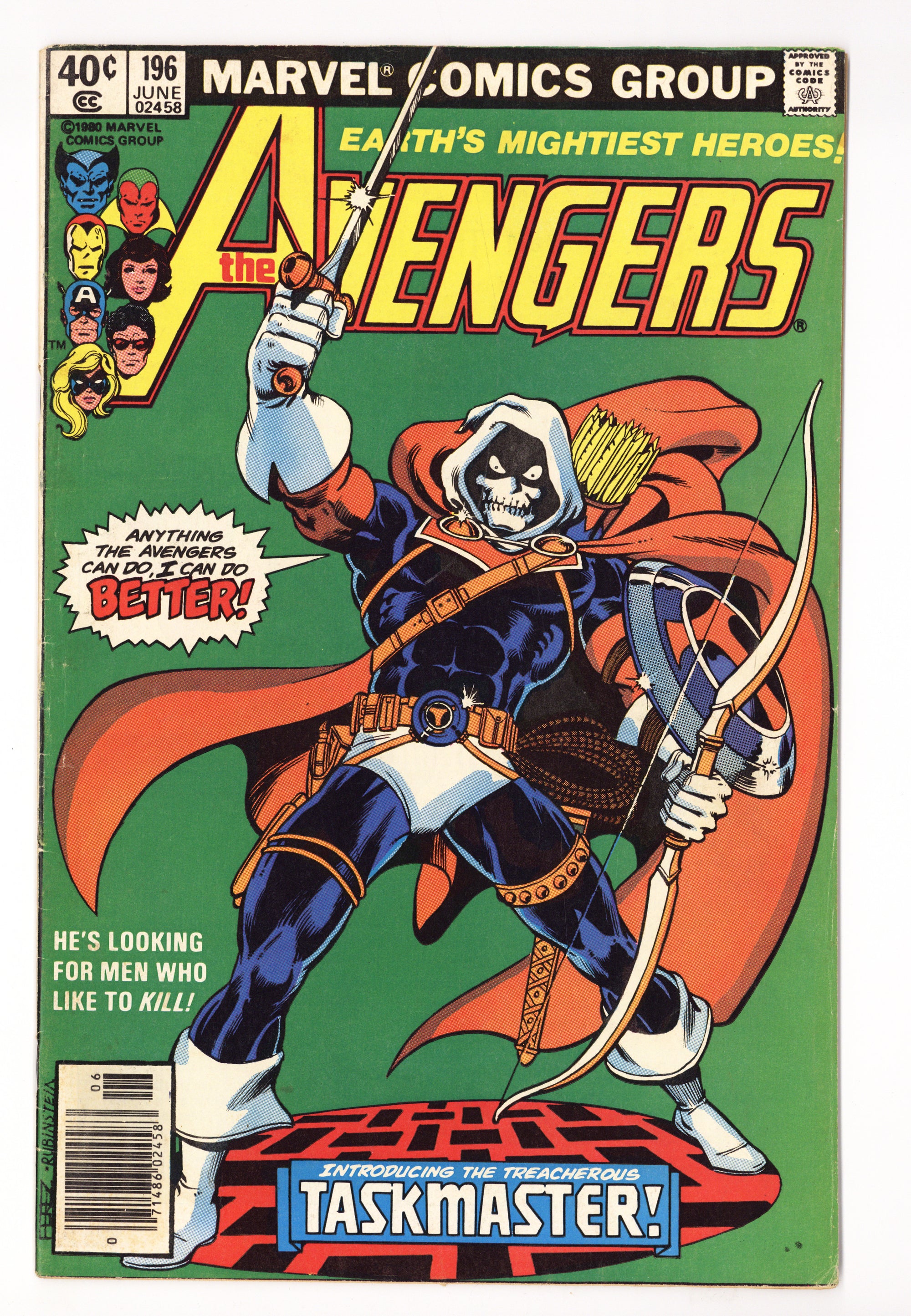 The Avengers Vol 1 196 VG/FN (5.0) (1980) Newsstand 