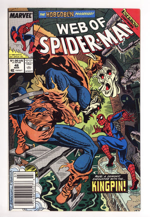 Web of Spider-Man Vol 1 48  Mid Grade   (1989)   Newsstand