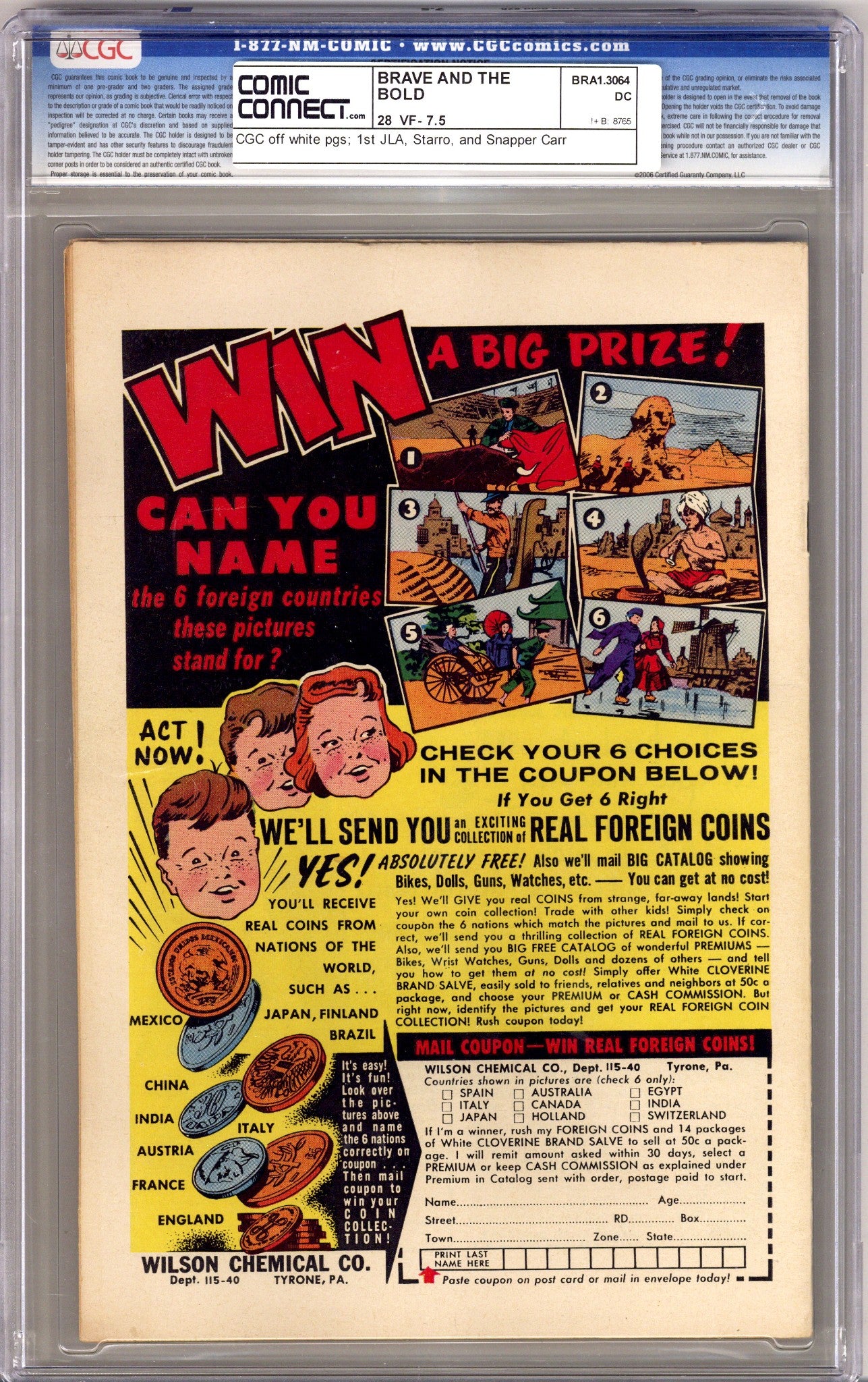 The Brave and the Bold Vol 1 28 CGC 7.5 (VF-) (1960)