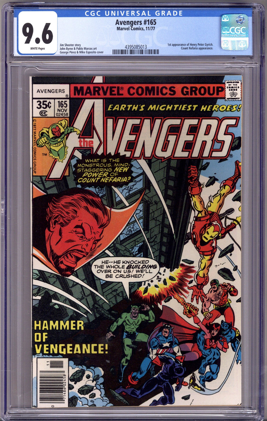 The Avengers Vol 1 165 CGC 9.6 (NM+) (1977) 