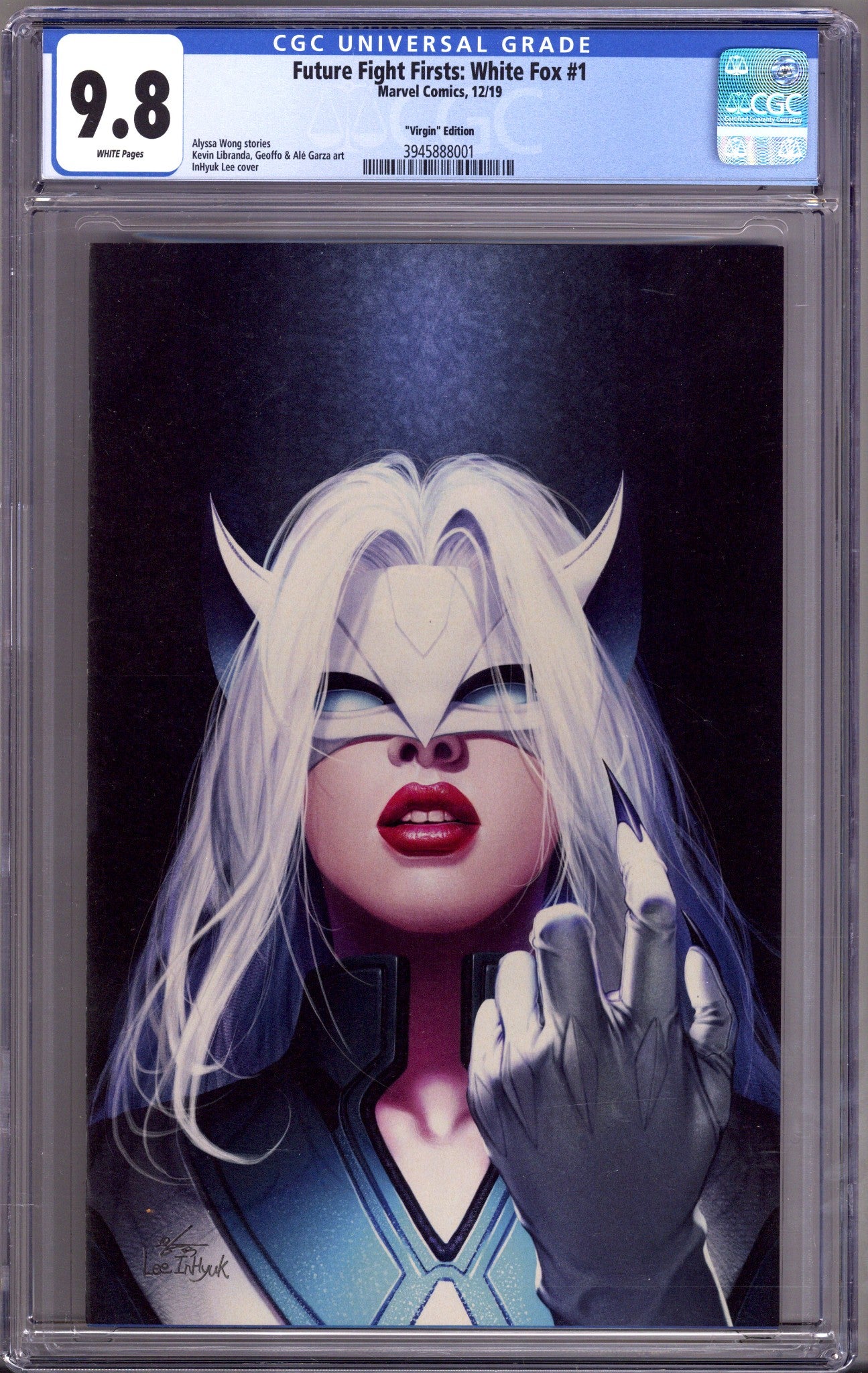 Future Fight Firsts: White Fox 1 CGC 9.8 (NM/M) (2019) Lee Virgin Incentive Variant 