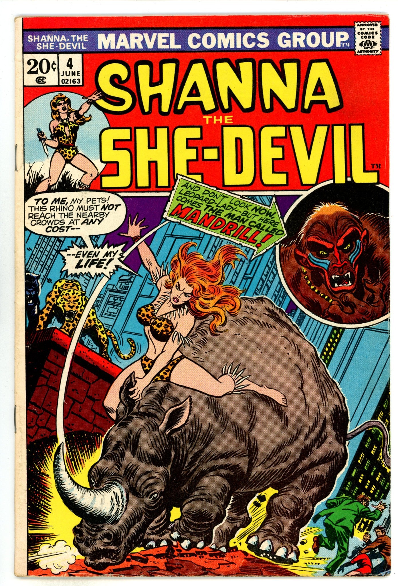Shanna, the She-Devil Vol 1 4 VG+ (4.5) (1973) 