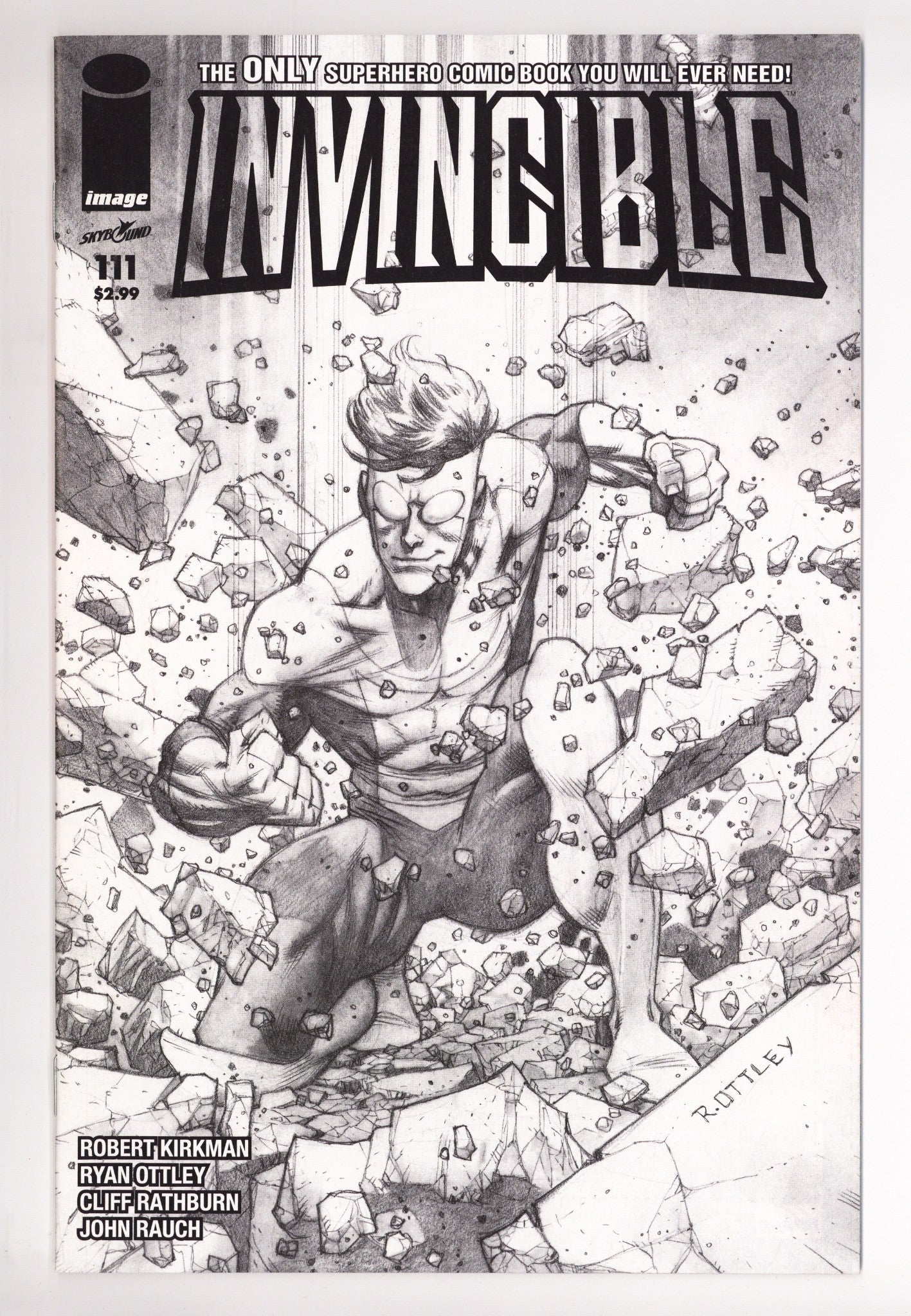 Invincible 111 NM- (9.2) (2014) Ottley Sketch Variant 