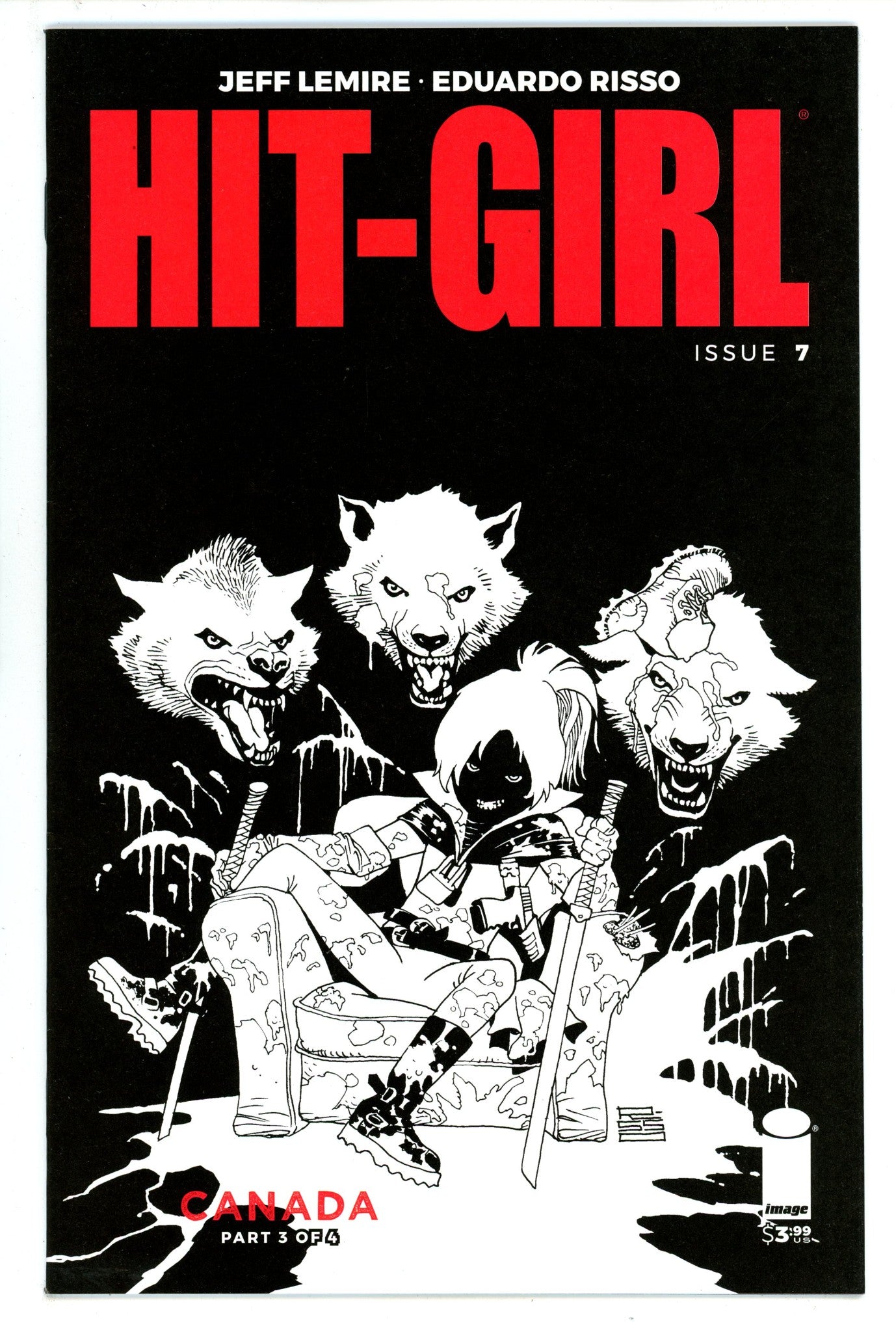 Hit-Girl Vol 2 7 High Grade (2018) Risso B&W Variant 