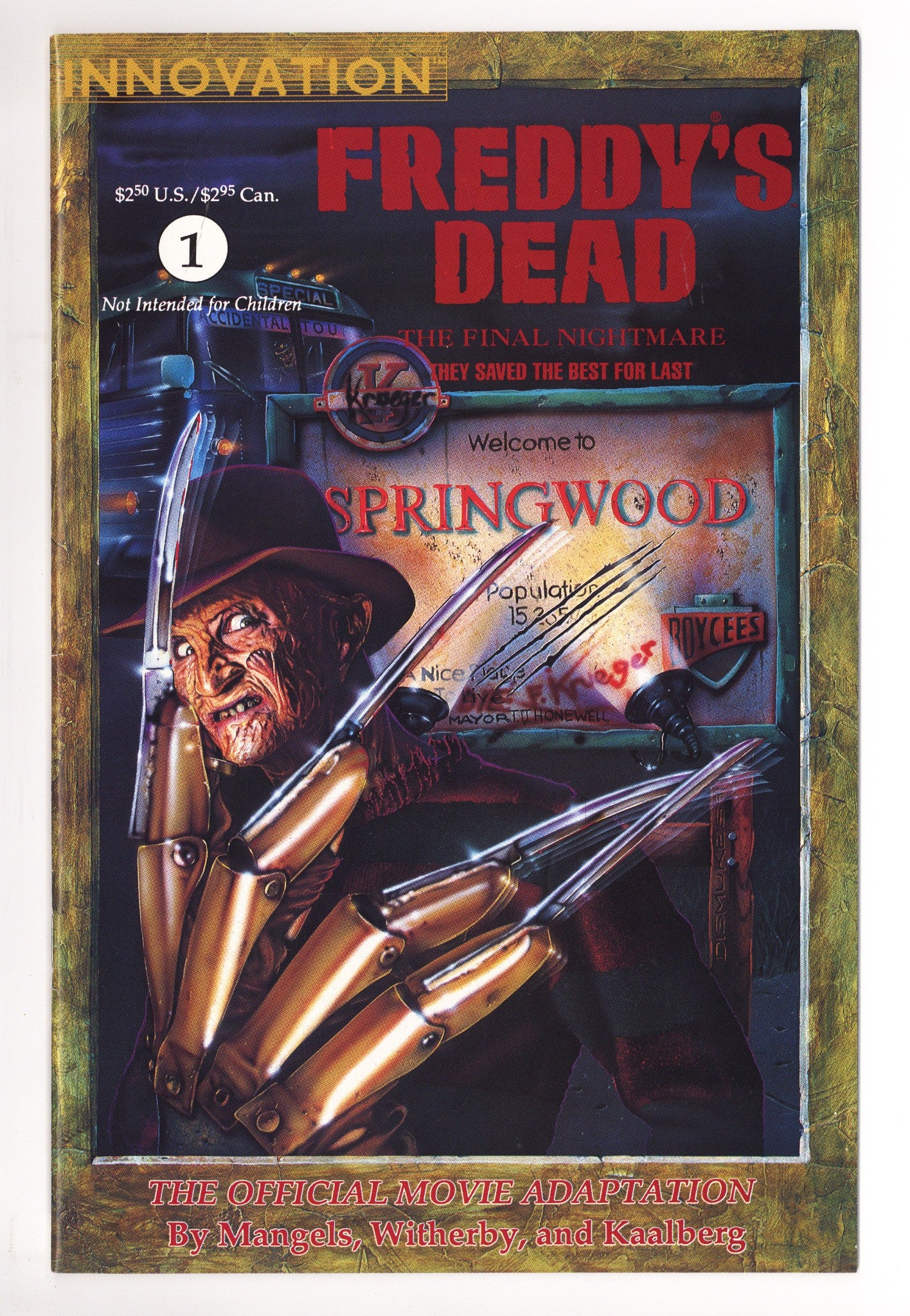 Freddy's Dead: The Final Nightmare 1 VF+ (8.5) (1991) 
