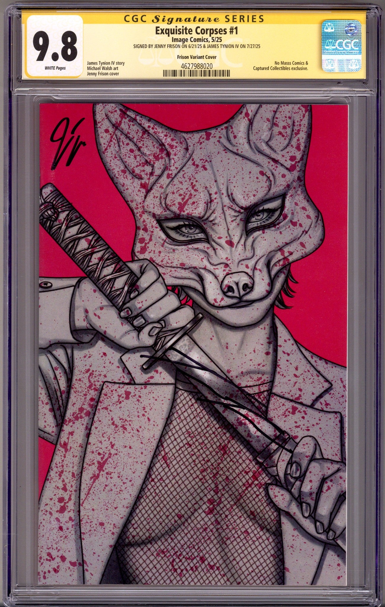 Exquisite Corpses 1 CGC 9.8 (NM/M) (2025) Frison Virgin Exclusive Variant Signed x2 Cover Jenny Frison & James Tynion 