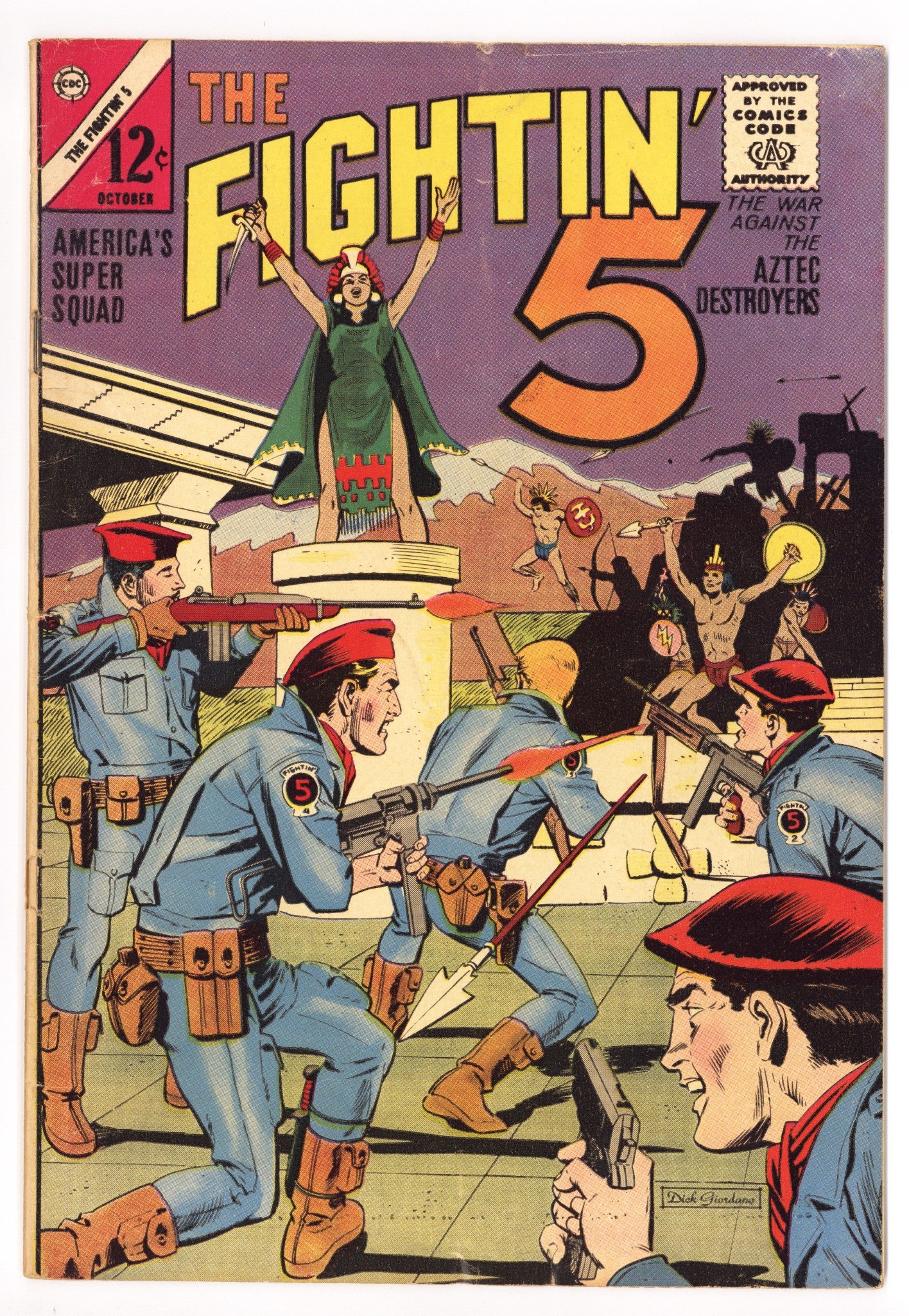 Fightin' Five 29 Very Low Grade Bottom Staple Detached (1964) 