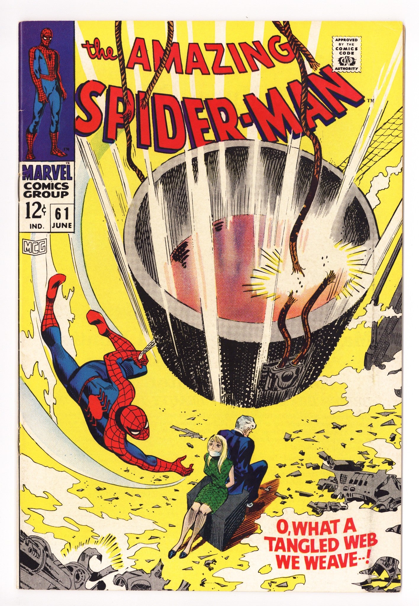 The Amazing Spider-Man Vol 1 61 VF- (7.5) Apparent, Bottom Staple Detached (1968) 