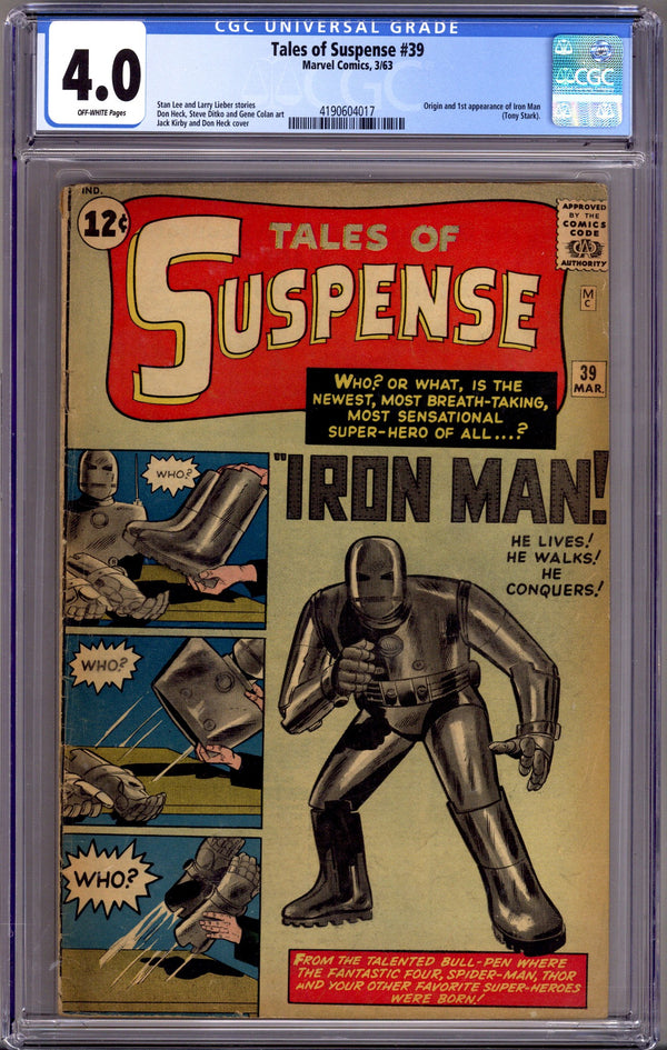 Tales of Suspense Vol 1 39 CGC 4.0 (VG) (1963)