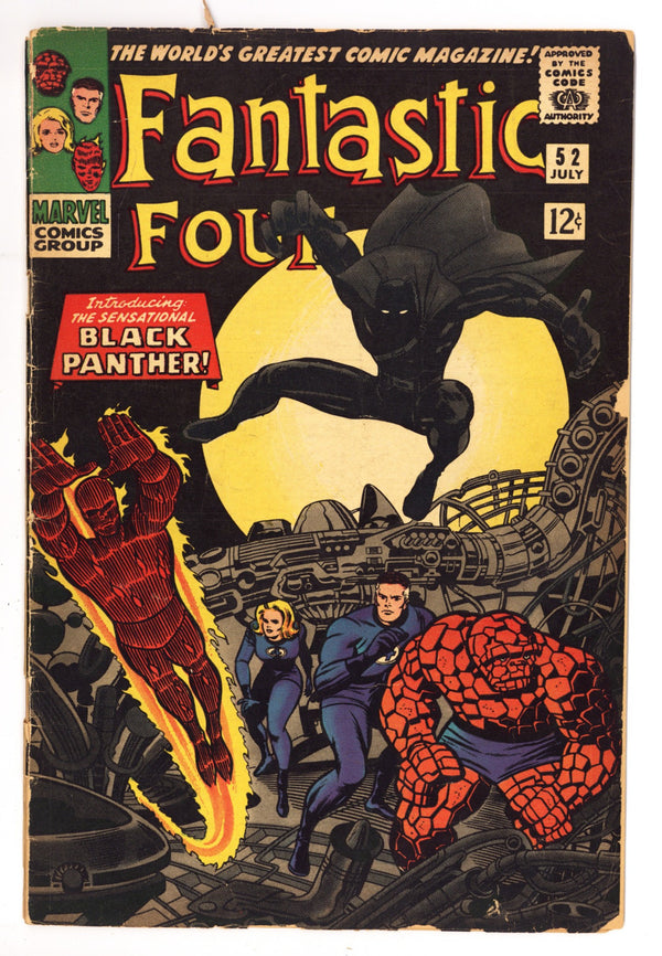 Fantastic Four Vol 1 52 GD (2.0) Cover Attached, Spine 1/2 Split (1966)