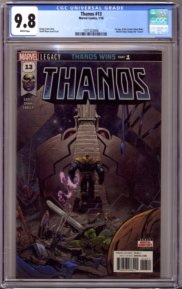 Thanos Vol 2 13 CGC 9.8 (NM/M) (2018) Geoff Shaw