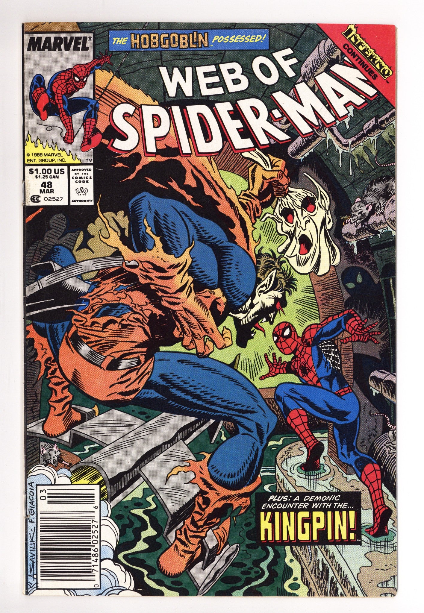 Web of Spider-Man Vol 1 48 Mid Grade (1989) Newsstand 