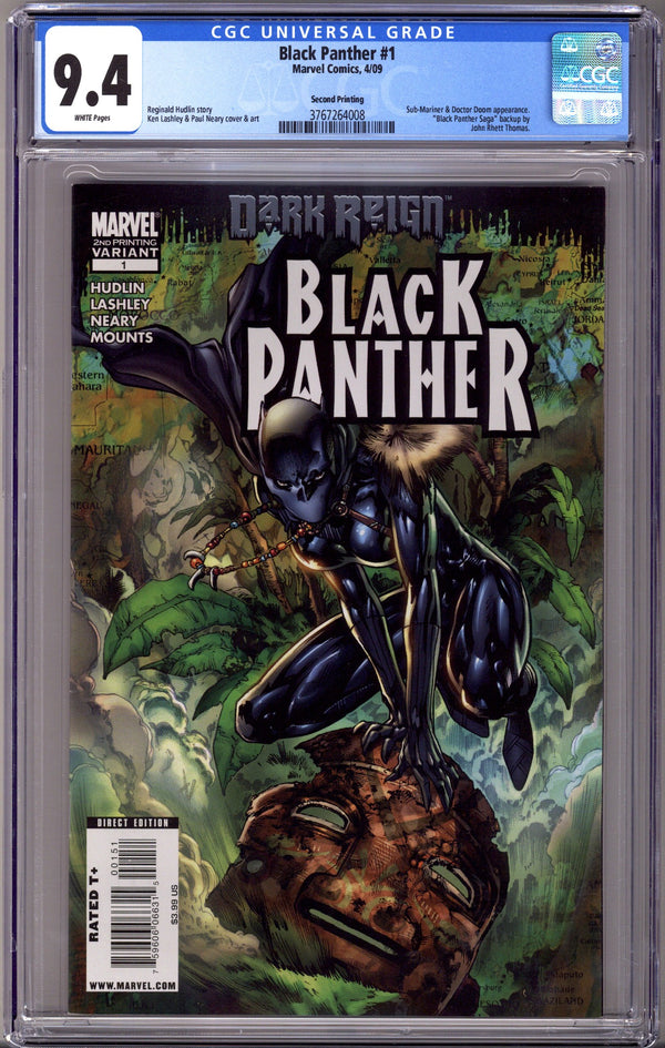 Black Panther Vol 5 1 2Nd Print CGC 9.4 (2009)