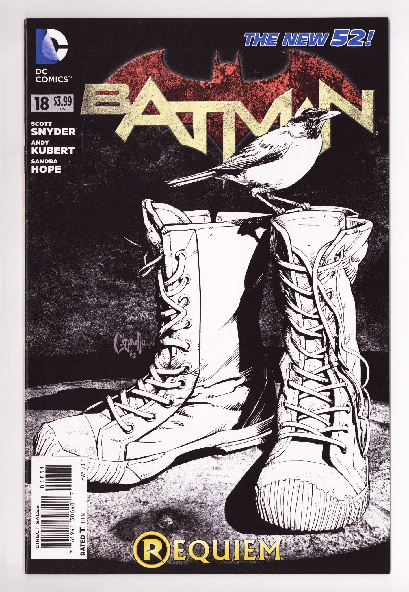 Batman Vol 2 18 VF/NM (9.0) (2013) Capullo B&W Incentive Variant 