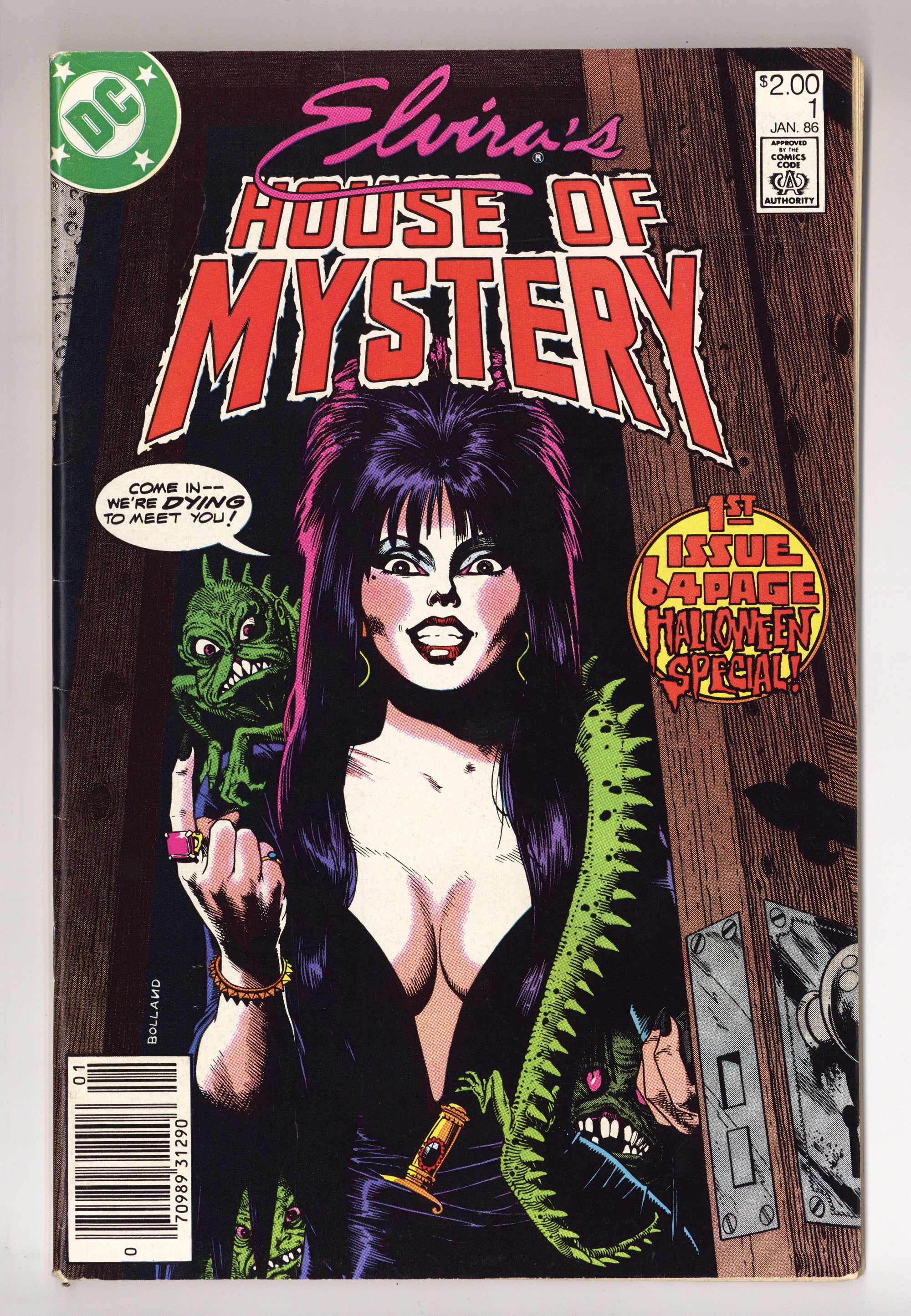 Elvira's House of Mystery 1 FN+ (6.5) (1986) Canadian Price Variant 