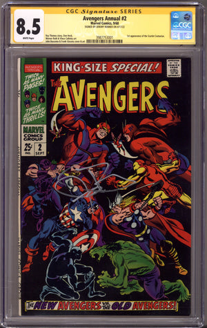 The Avengers Annual Vol 1 2 CGC 8.5 (VF+) (1968) Signed x1 Cover Jeremy Renner