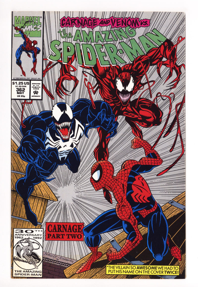 The Amazing Spider-Man Vol 1 362 FN/VF (7.0) (1992) 2nd Print 