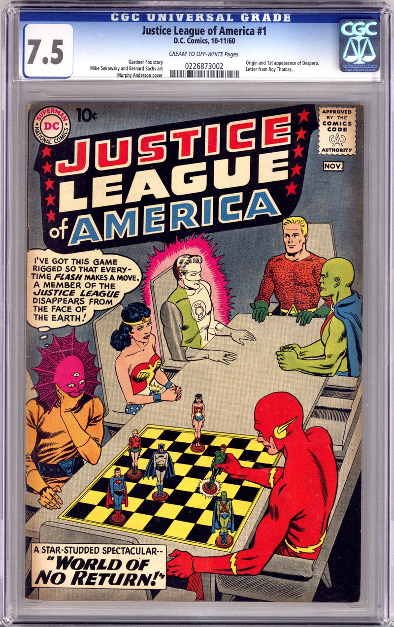 Justice League of America Vol 1 1 CGC 7.5 (VF-) (1960)