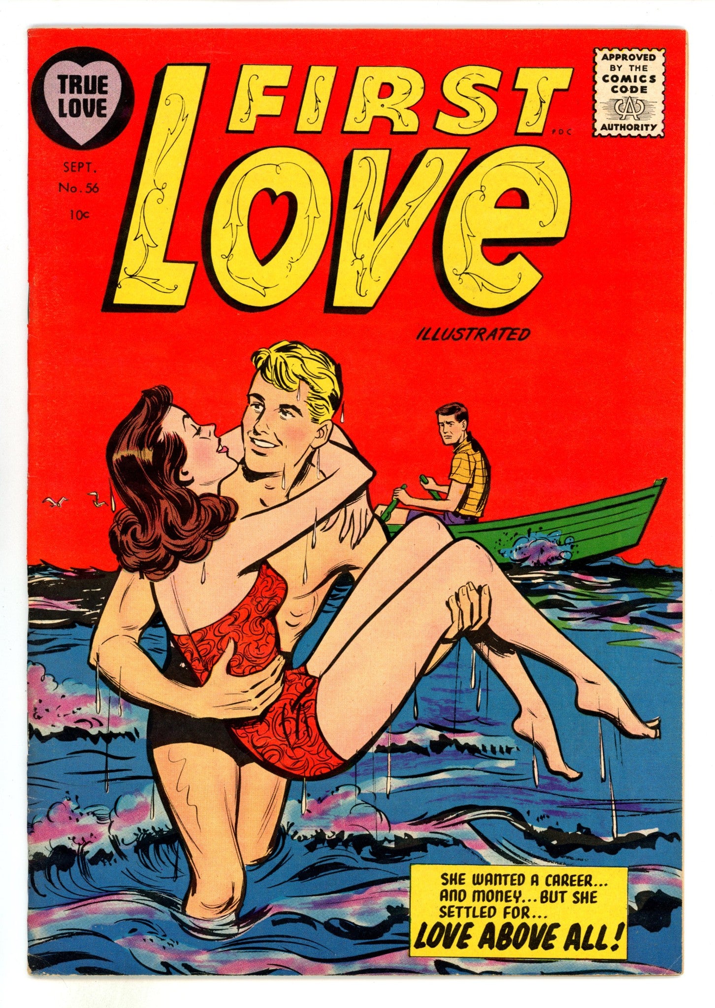 First Love Illustrated  56  VF- (7.5)  (1955)  