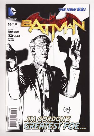 Batman Vol 2 19 NM- (9.2) (2013) Capullo B&W Incentive Variant