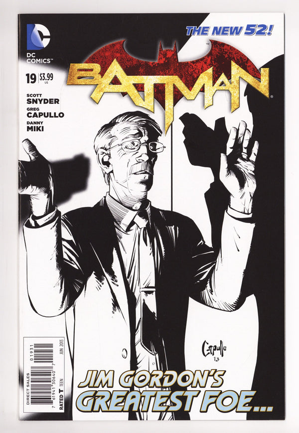 Batman Vol 2 19 NM- (9.2) (2013) Capullo B&W Incentive Variant