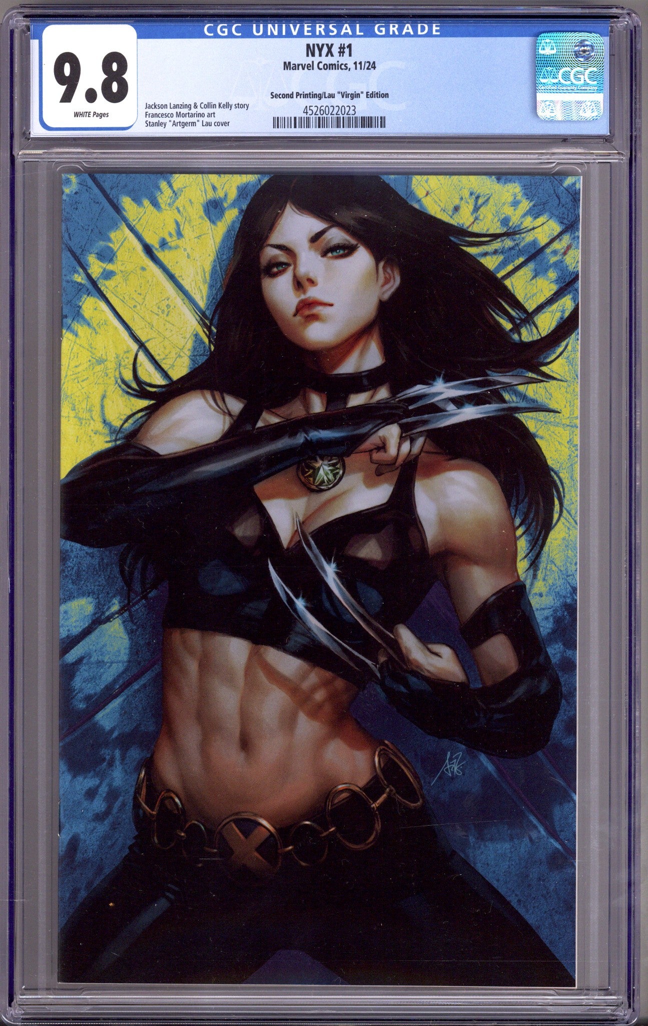 NYX Vol 2 1 CGC 9.8 (NM/M) 2nd Print (2024) Artgerm Virgin Incentive Variant 