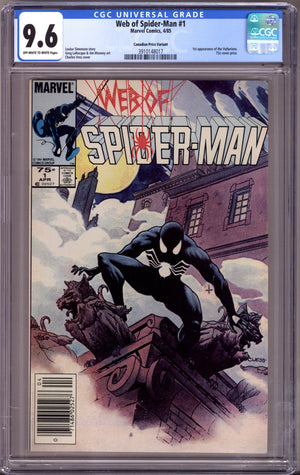 Web of Spider-Man Vol 1 1 CGC 9.6 (NM+) (1985) Canadian Price Variant