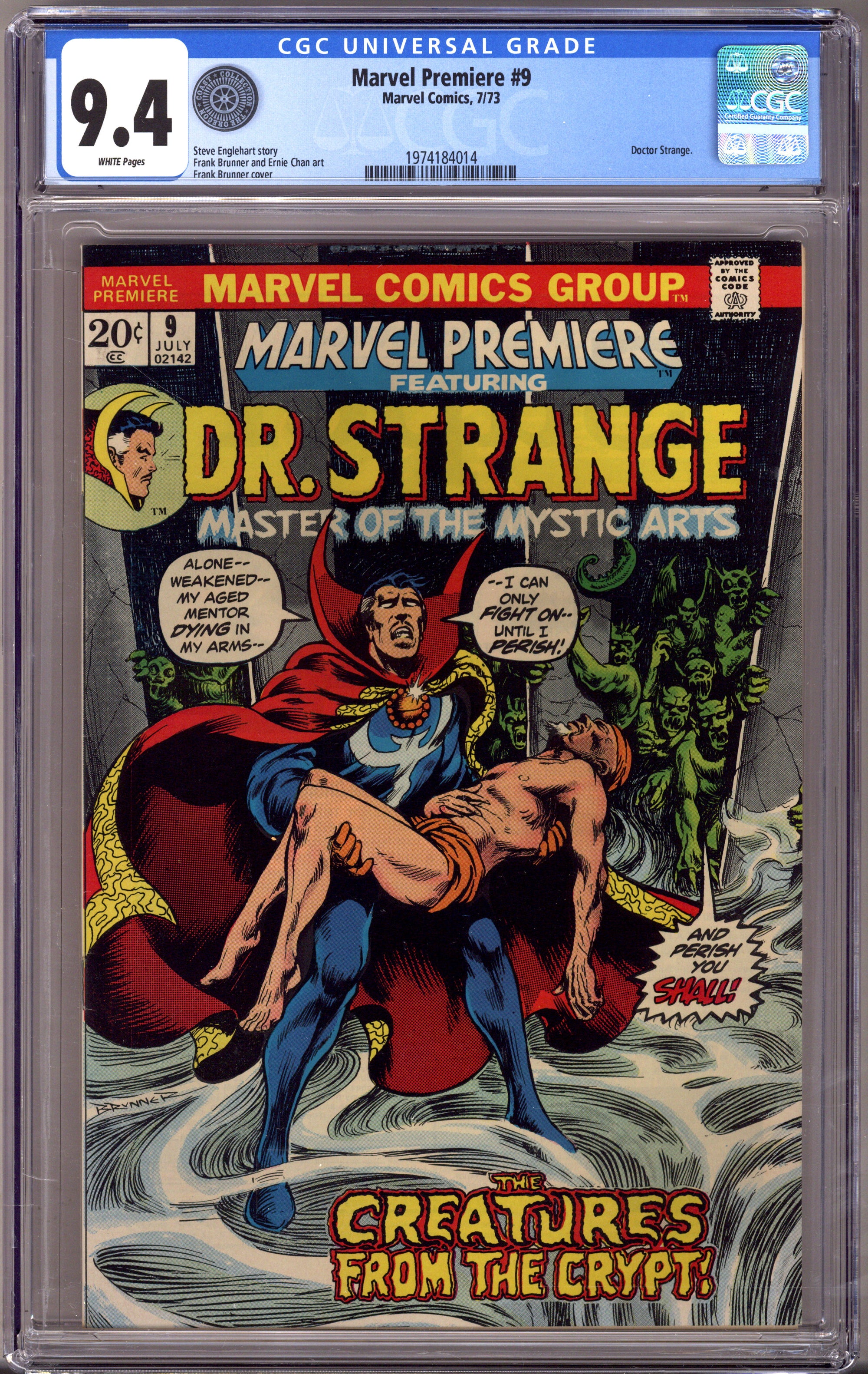 Marvel Premiere 9 CGC 9.4 (NM) Oregon Coast Collection (1973) 