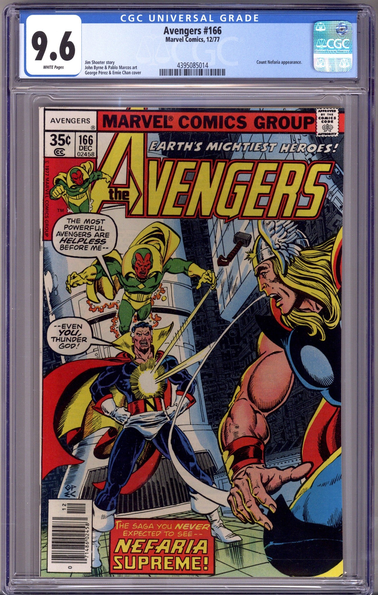 The Avengers Vol 1 166 CGC 9.6 (NM+) (1977) 