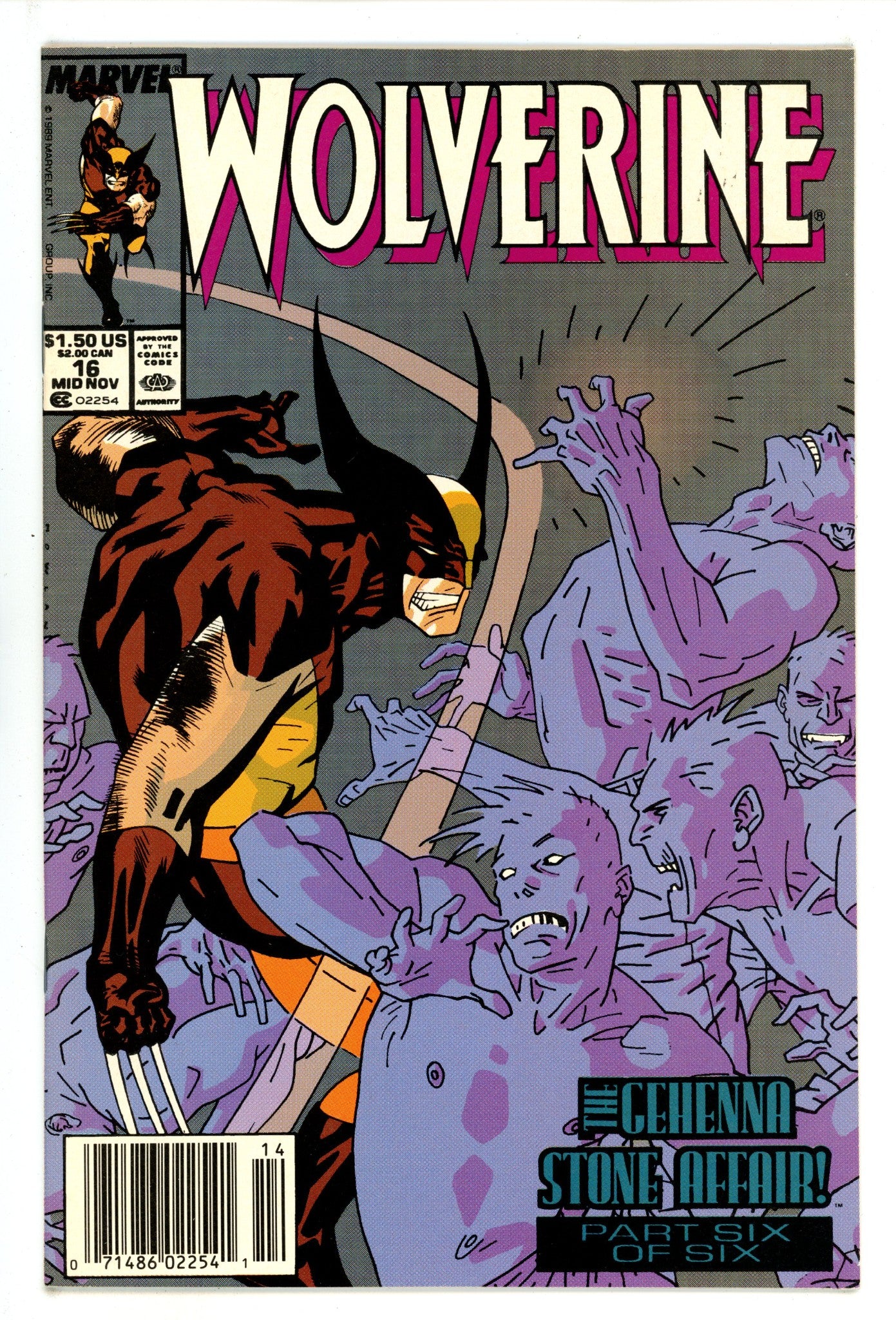 Wolverine Vol 2 16 Mid Grade (1989) Newsstand 