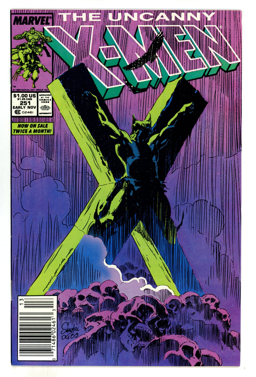 The Uncanny X-Men Vol 1 251  VF (8.0)  (1989)  Newsstand  