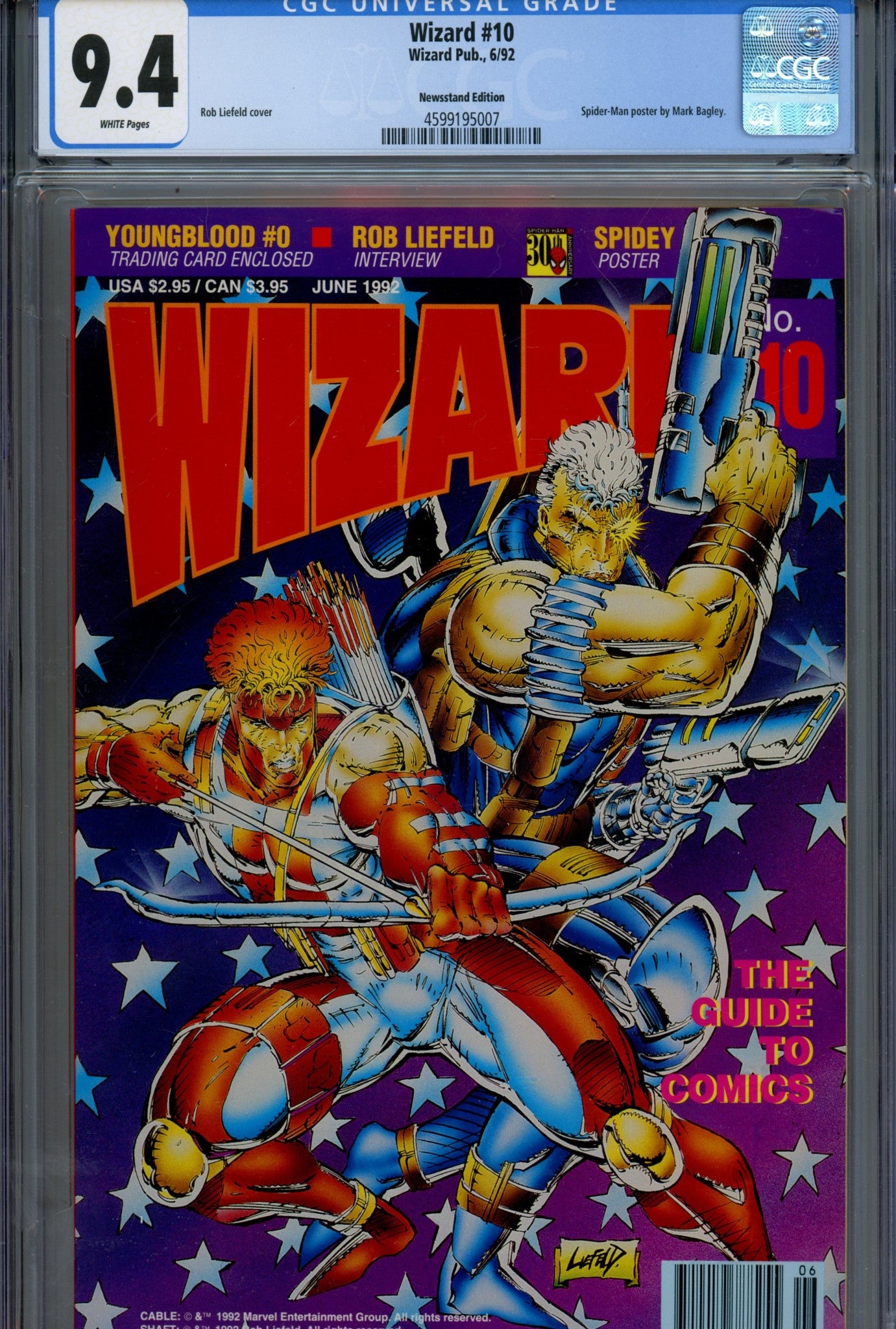 Wizard: The Comics Magazine 10 CGC 9.4 (NM) (1992) Newsstand 