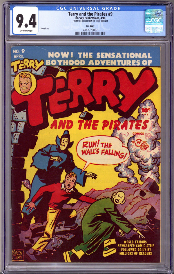 Terry and the Pirates Comics 9 CGC 9.4 (NM) File Copy (1948)