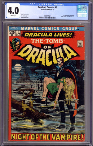Tomb of Dracula Vol 1 1 CGC 4.0 (VG)   (1972)