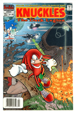 Knuckles the Echidna 1 VF (8.0) (1997) Canadian Price Variant