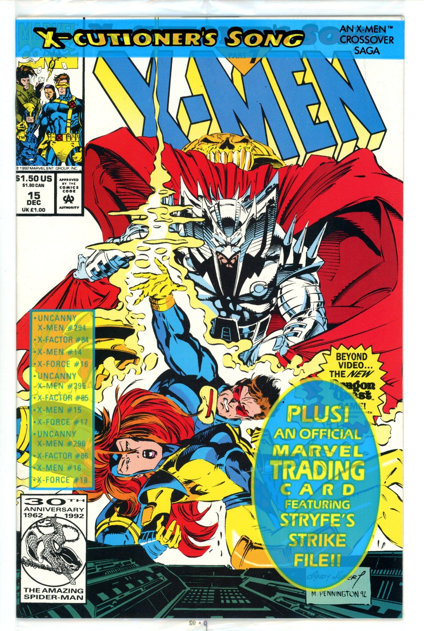 X-Men Vol 1 15 Sealed (1992)